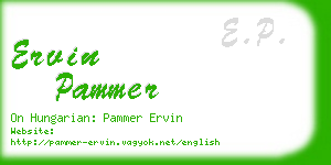 ervin pammer business card